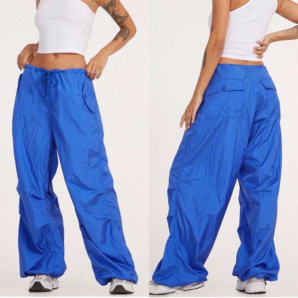 NWOT Royal Blue Windbreaker Parachute Pants